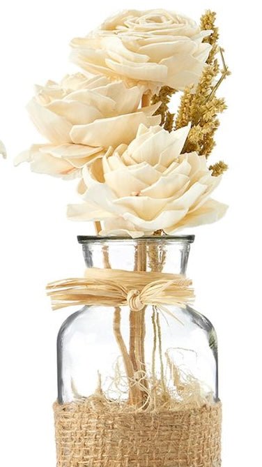 Natural Dried Flowers in Glass Jar
